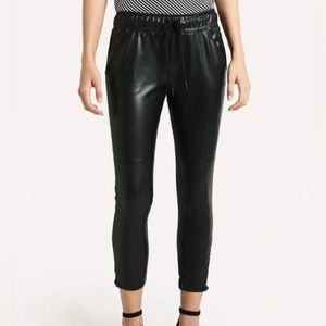 NWT David Lerner GENUINE Leather Joggers